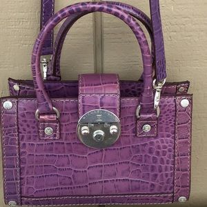 Michael Kors Purple Leather Mini Bag